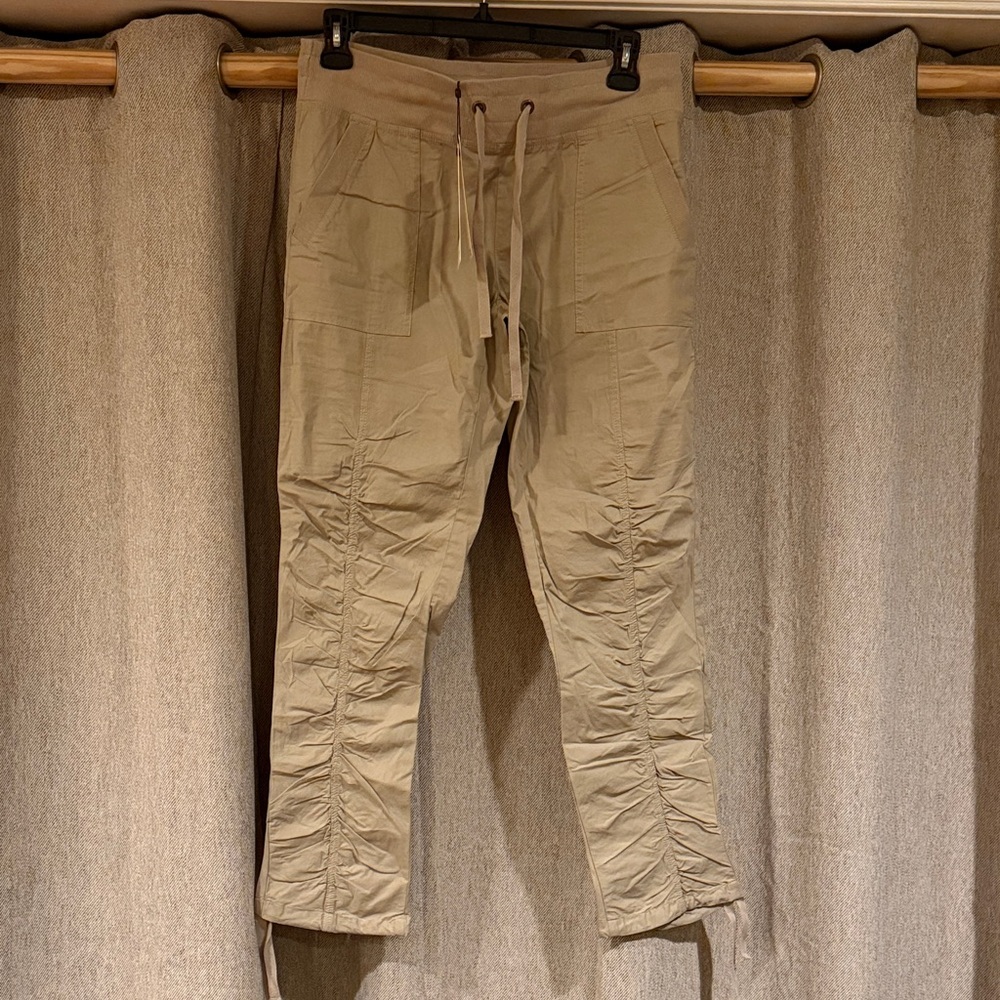 Women's Tan Drawstring Skinny Pants